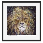 'Midnight Lion', Karen Holt. A framed fine art print.